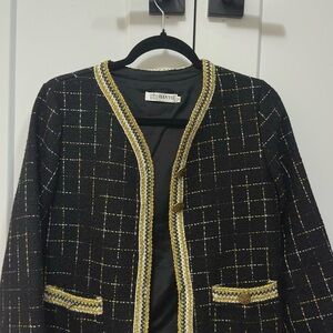 Hanyu Black & Gold Tweed Jacket